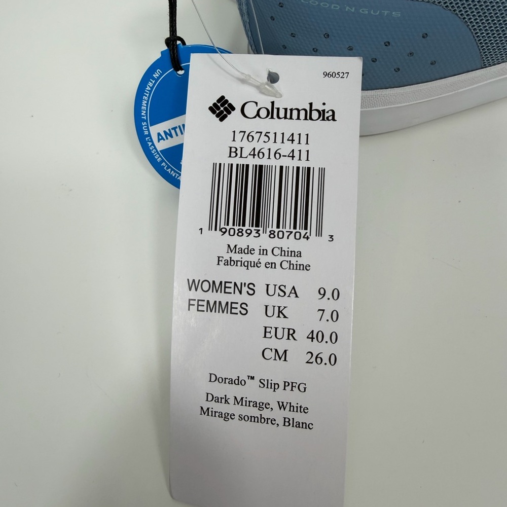 COLUMBIA PFG DORADO Blue SLIP-ON  Water Resistant Sneakers WOMENS‎ SZ.  9 NWT - Picture 2 of 11